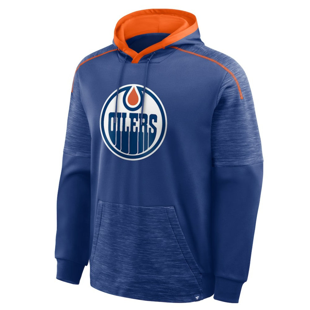 Edmonton Oilers Fanatics Goaltender Defender Pullover Hoodie - Royal Hoodies