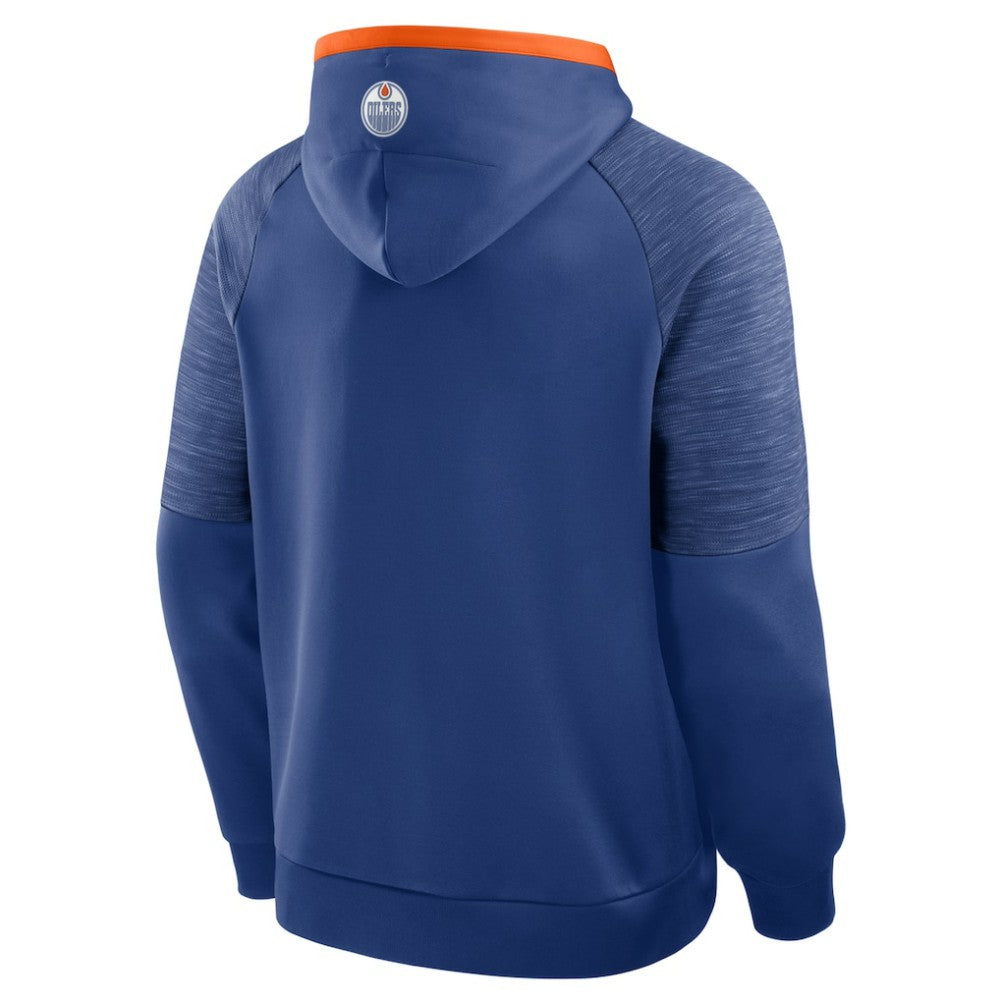 Edmonton Oilers Fanatics Goaltender Defender Pullover Hoodie - Royal Hoodies