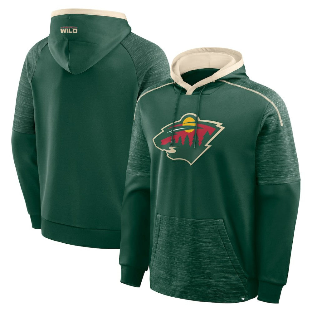 Minnesota Wild Fanatics Goaltender Defender Pullover Hoodie - Green Hoodies
