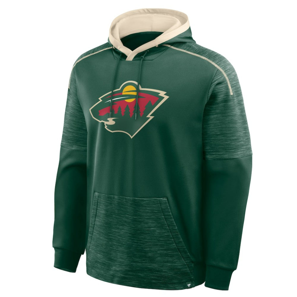 Minnesota Wild Fanatics Goaltender Defender Pullover Hoodie - Green Hoodies