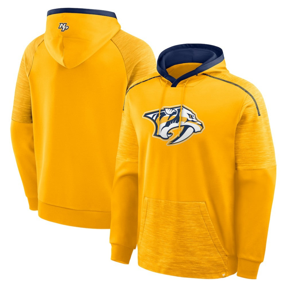 Nashville Predators Fanatics Goaltender Defender Pullover Hoodie - Gold Hoodies