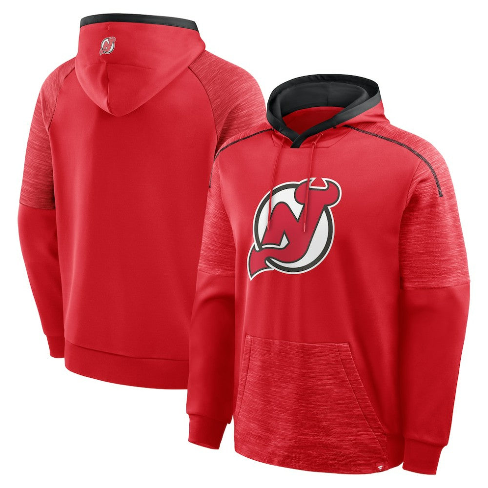 New Jersey Devils Fanatics Goaltender Defender Pullover Hoodie - Red Jerseys