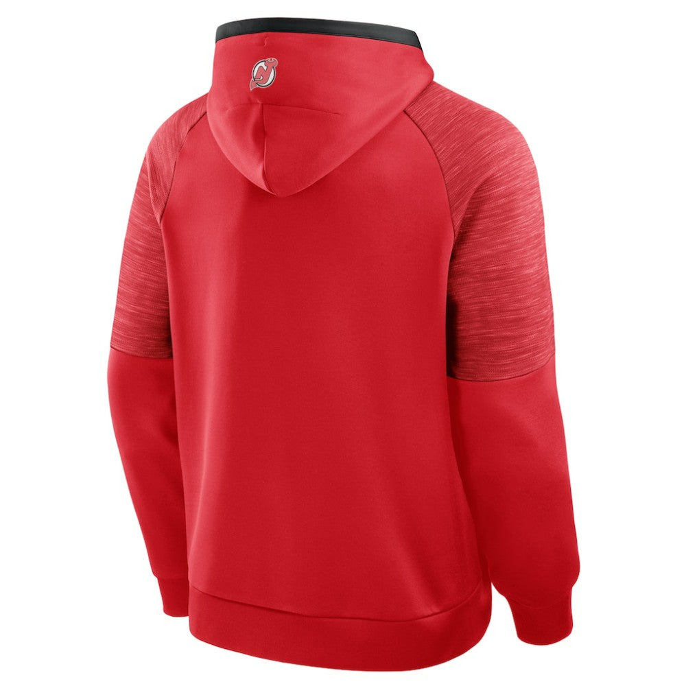 New Jersey Devils Fanatics Goaltender Defender Pullover Hoodie - Red Jerseys