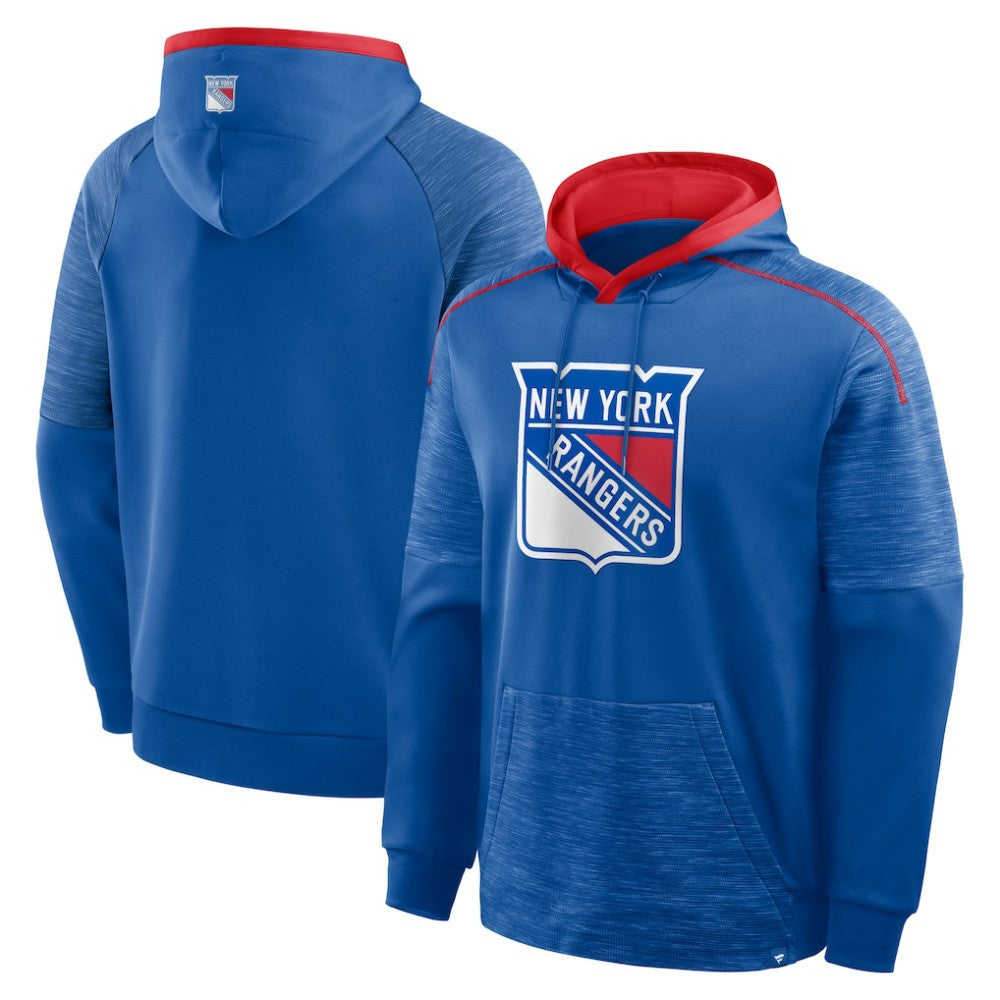 New York Rangers Fanatics Goaltender Defender Pullover Hoodie - Blue Hoodies