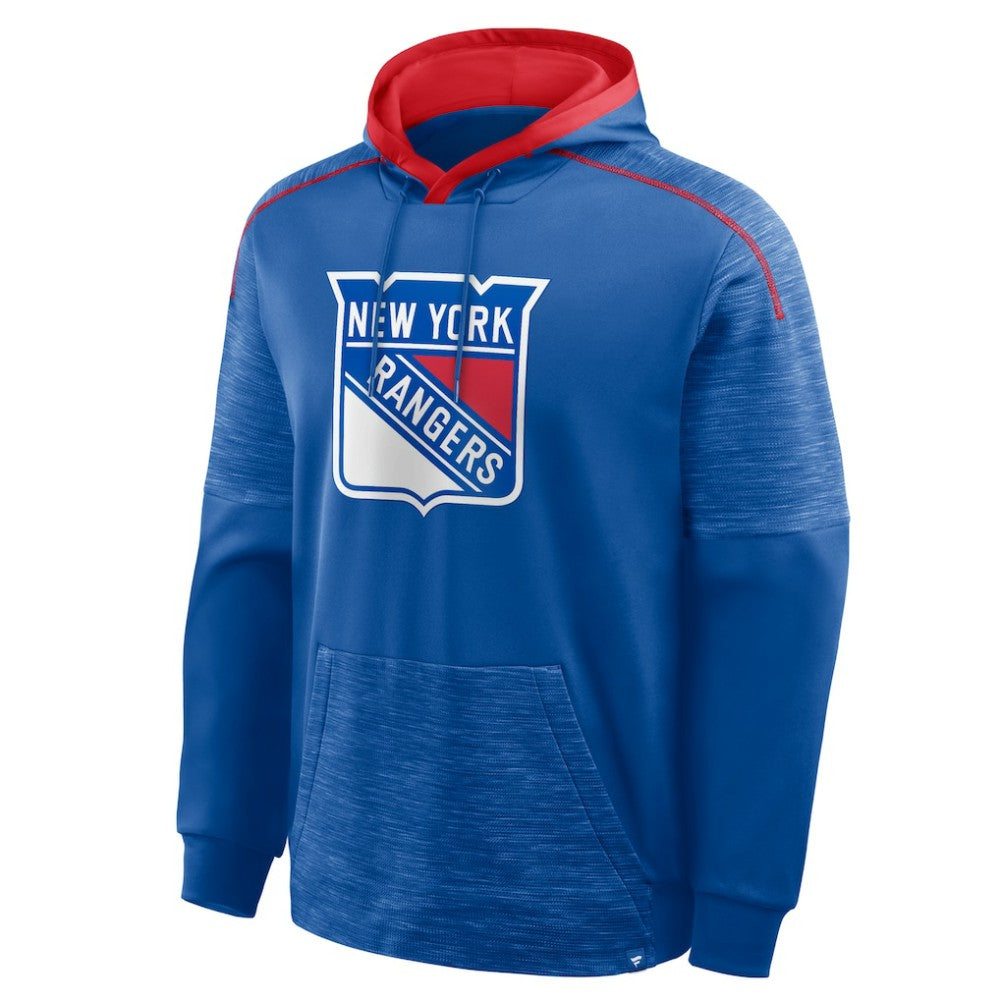 New York Rangers Fanatics Goaltender Defender Pullover Hoodie - Blue Hoodies