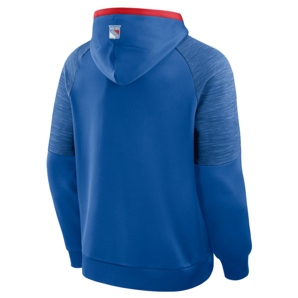 New York Rangers Fanatics Goaltender Defender Pullover Hoodie - Blue Hoodies