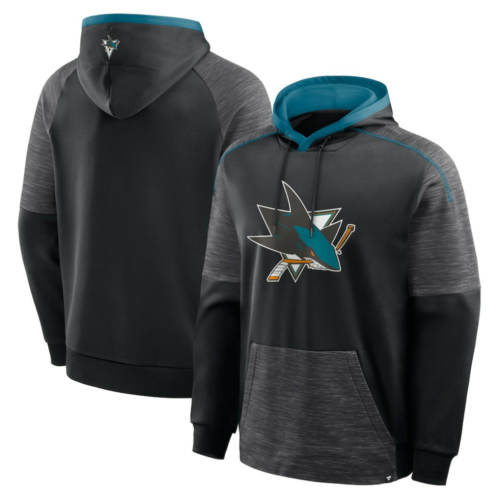 San Jose Sharks Fanatics Goaltender Defender Pullover Hoodie - Black Hoodies