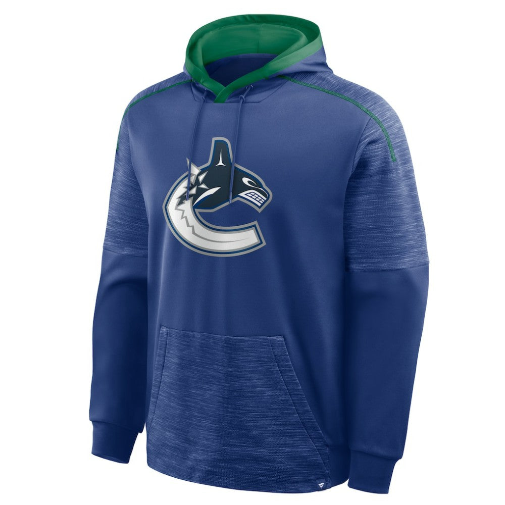 Vancouver Canucks Fanatics Goaltender Defender Pullover Hoodie - Blue Hoodies