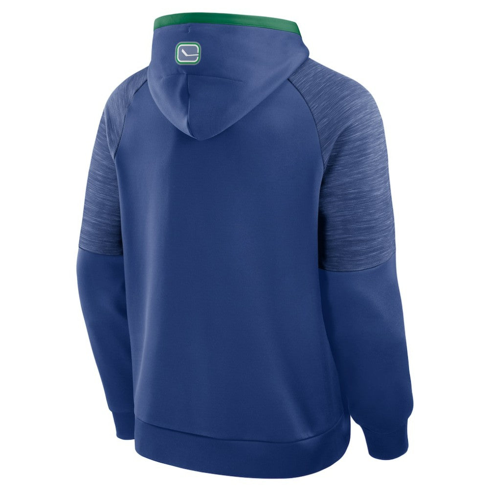 Vancouver Canucks Fanatics Goaltender Defender Pullover Hoodie - Blue Hoodies