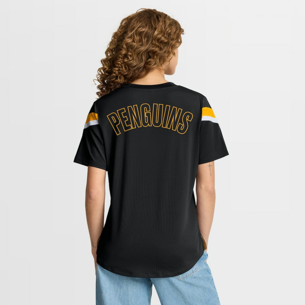 Pittsburgh Penguins Fanatics Women's Offside Athena T-Shirt - Black T-shirts
