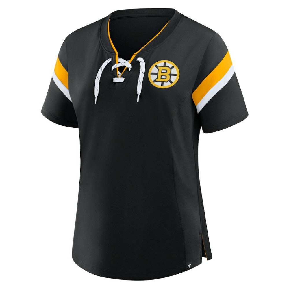 Boston Bruins Fanatics Women's Offside Athena T-Shirt - Black T-shirts