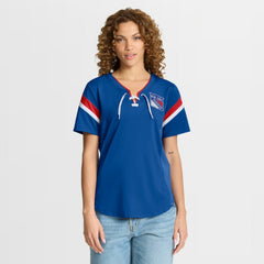 New York Rangers Fanatics Women's Offside Athena T-Shirt - Blue T-shirts