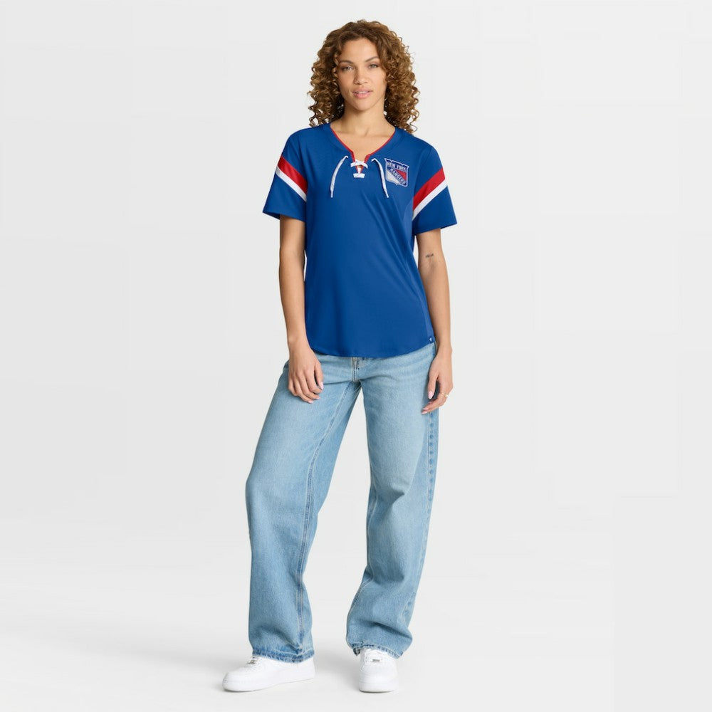 New York Rangers Fanatics Women's Offside Athena T-Shirt - Blue T-shirts