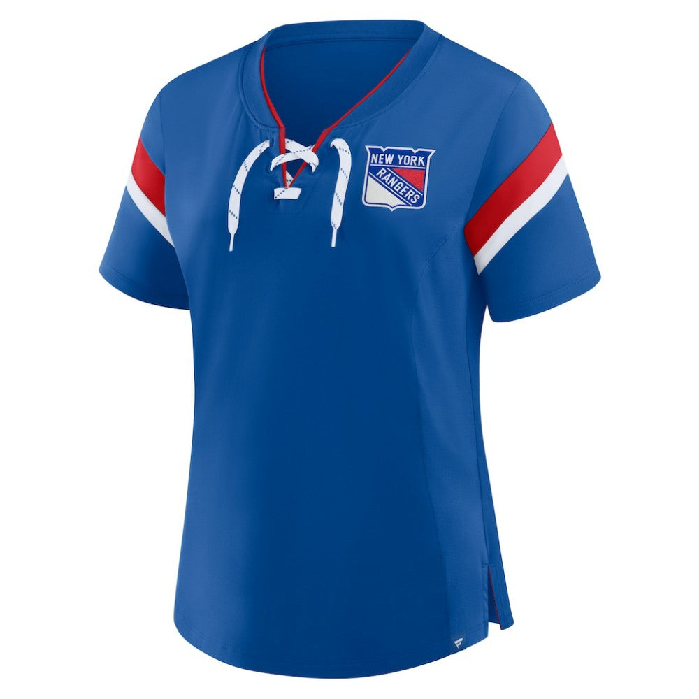 New York Rangers Fanatics Women's Offside Athena T-Shirt - Blue T-shirts