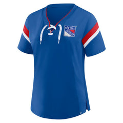New York Rangers Fanatics Women's Offside Athena T-Shirt - Blue T-shirts