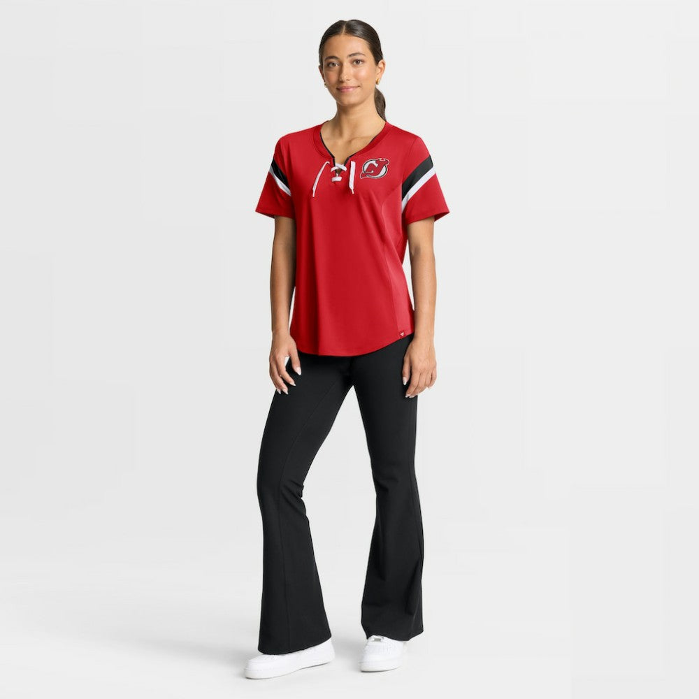 New Jersey Devils Fanatics Women's Offside Athena T-Shirt - Red T-shirts