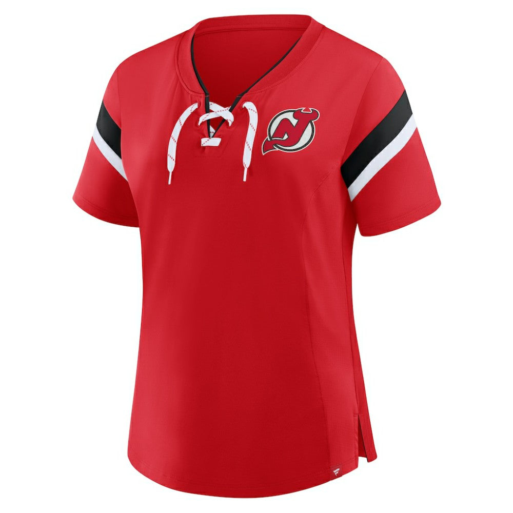 New Jersey Devils Fanatics Women's Offside Athena T-Shirt - Red T-shirts