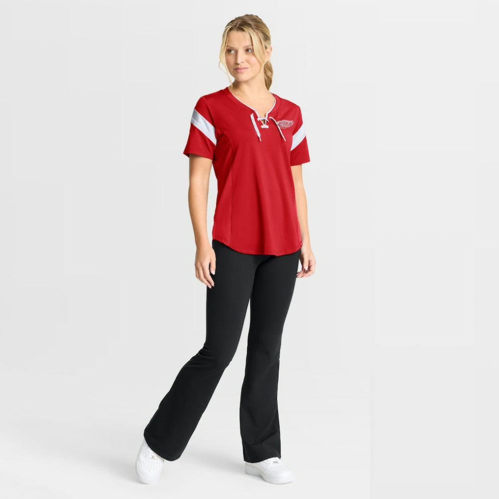 Detroit Red Wings Fanatics Women's Offside Athena T-Shirt - Red T-shirts