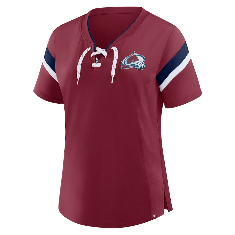 Colorado Avalanche Fanatics Women's Offside Athena T-Shirt - Burgundy T-shirts