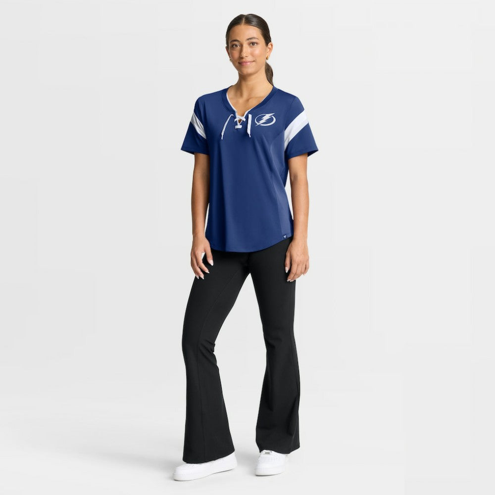 Tampa Bay Lightning Fanatics Women's Offside Athena T-Shirt - Blue T-shirts