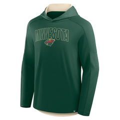 Minnesota Wild Fanatics Penalty Shot Long Sleeve Hoodie T-Shirt - Green T-shirts