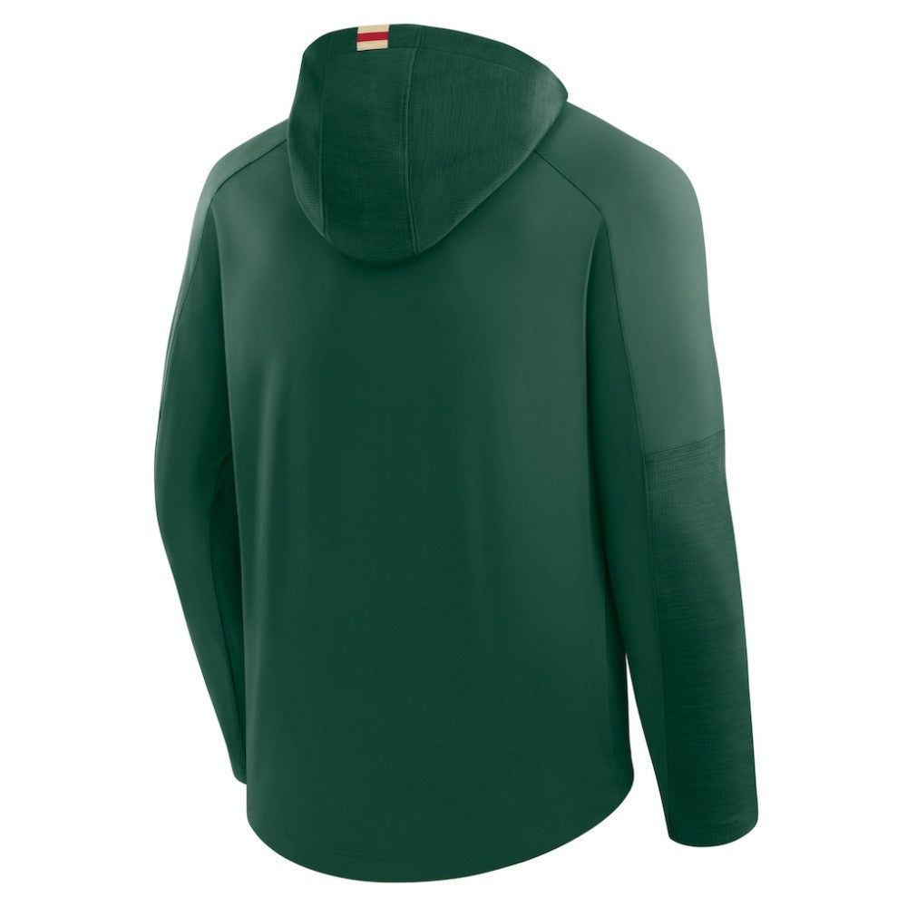 Minnesota Wild Fanatics Penalty Shot Long Sleeve Hoodie T-Shirt - Green T-shirts