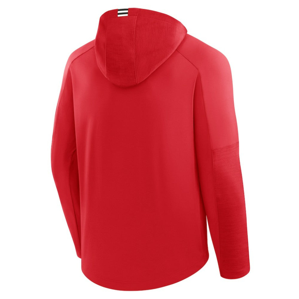 Chicago Blackhawks Fanatics Penalty Shot Long Sleeve Hoodie T-Shirt - Red T-shirts