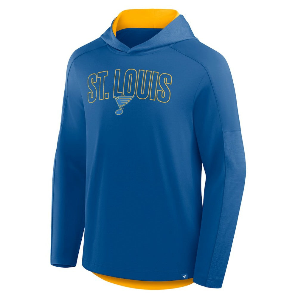 St. Louis Blues Fanatics Penalty Shot Long Sleeve Hoodie T-Shirt - Blue T-shirts