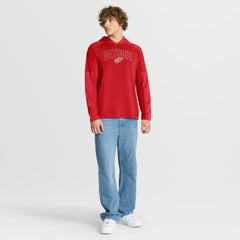 Detroit Red Wings Fanatics Penalty Shot Long Sleeve Hoodie T-Shirt - Red T-shirts