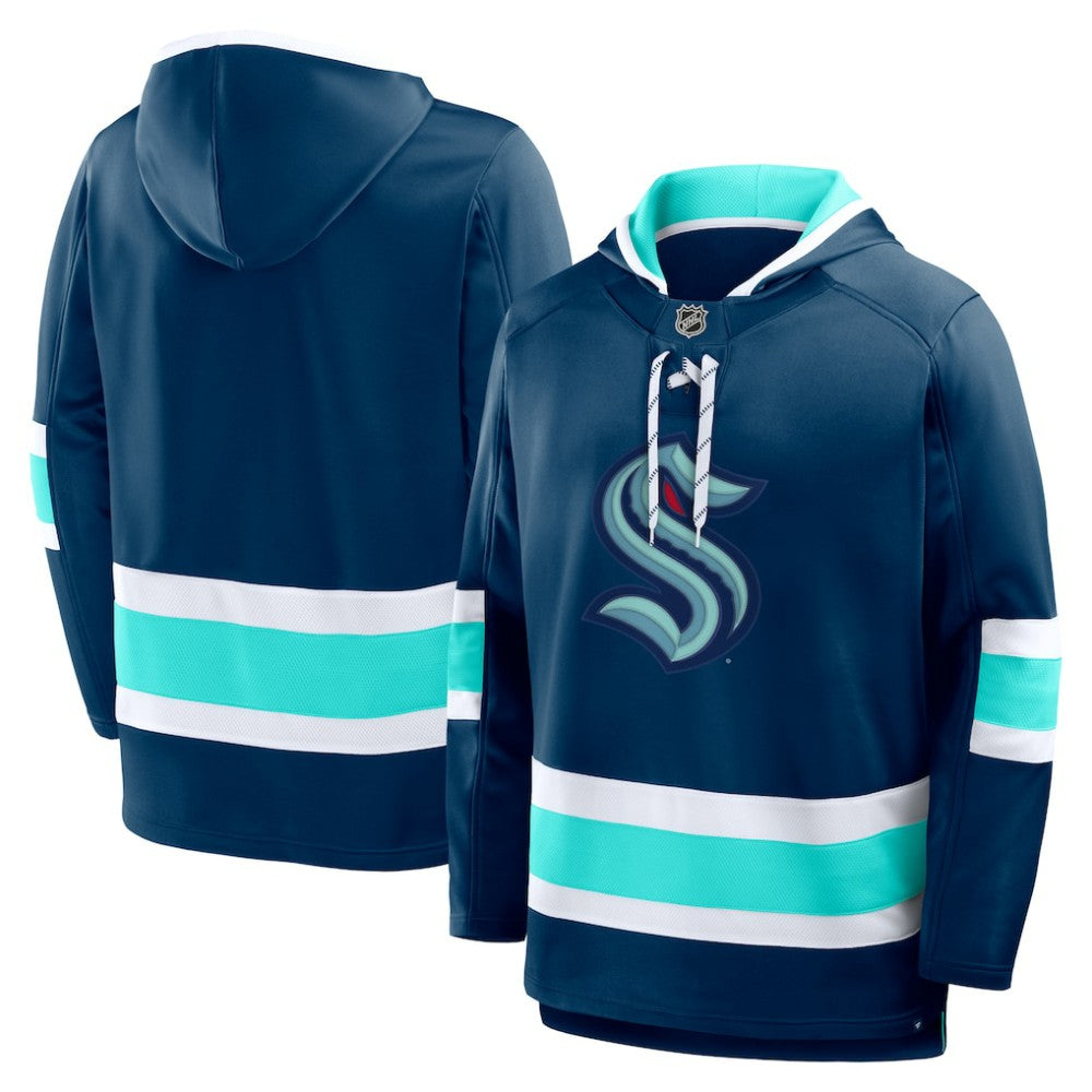 Seattle Kraken Fanatics Prime Time Fleece Hoodie - Deep Sea Blue Hoodies