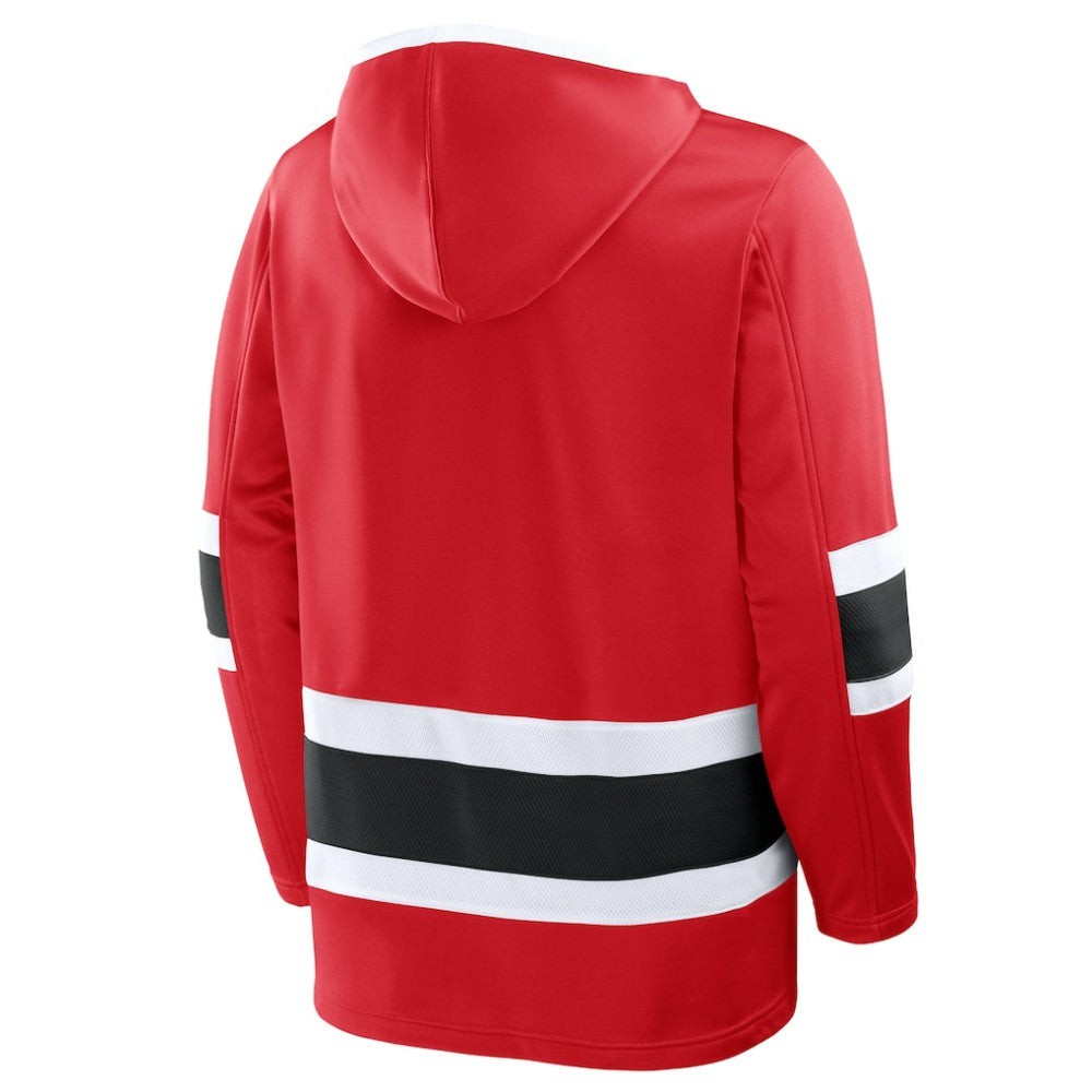 New Jersey Devils Fanatics Prime Time Fleece Hoodie - Red Jerseys