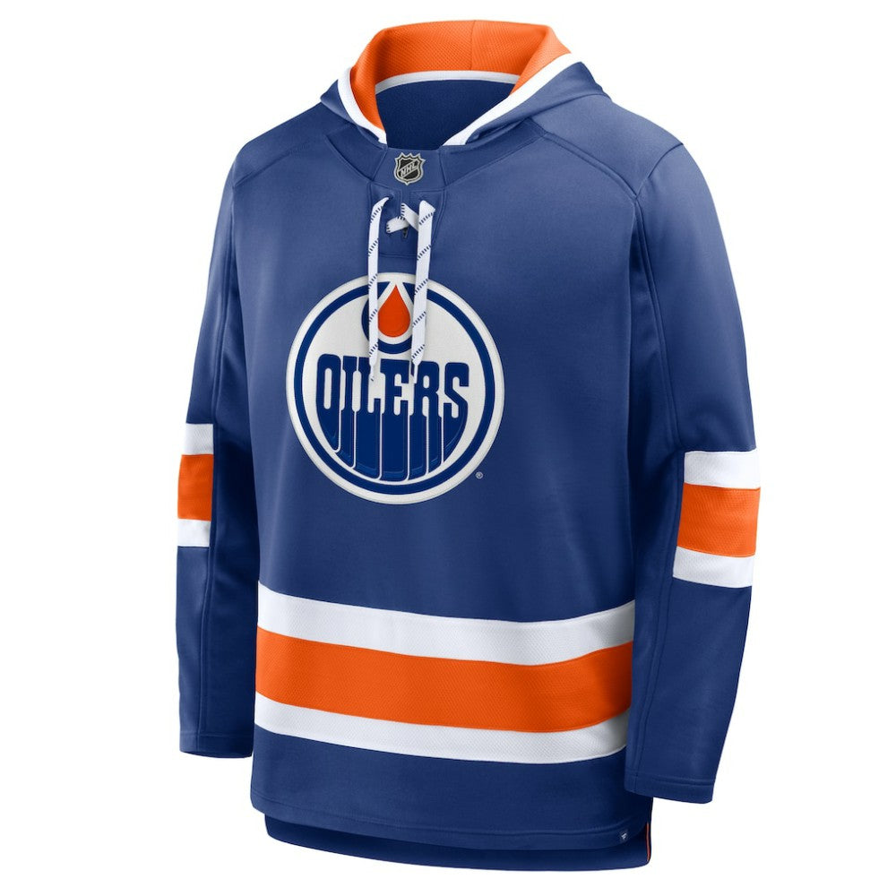 Edmonton Oilers Fanatics Prime Time Fleece Hoodie - Royal Hoodies