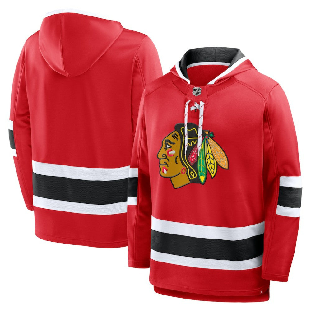 Chicago Blackhawks Fanatics Prime Time Fleece Hoodie - Red Hoodies