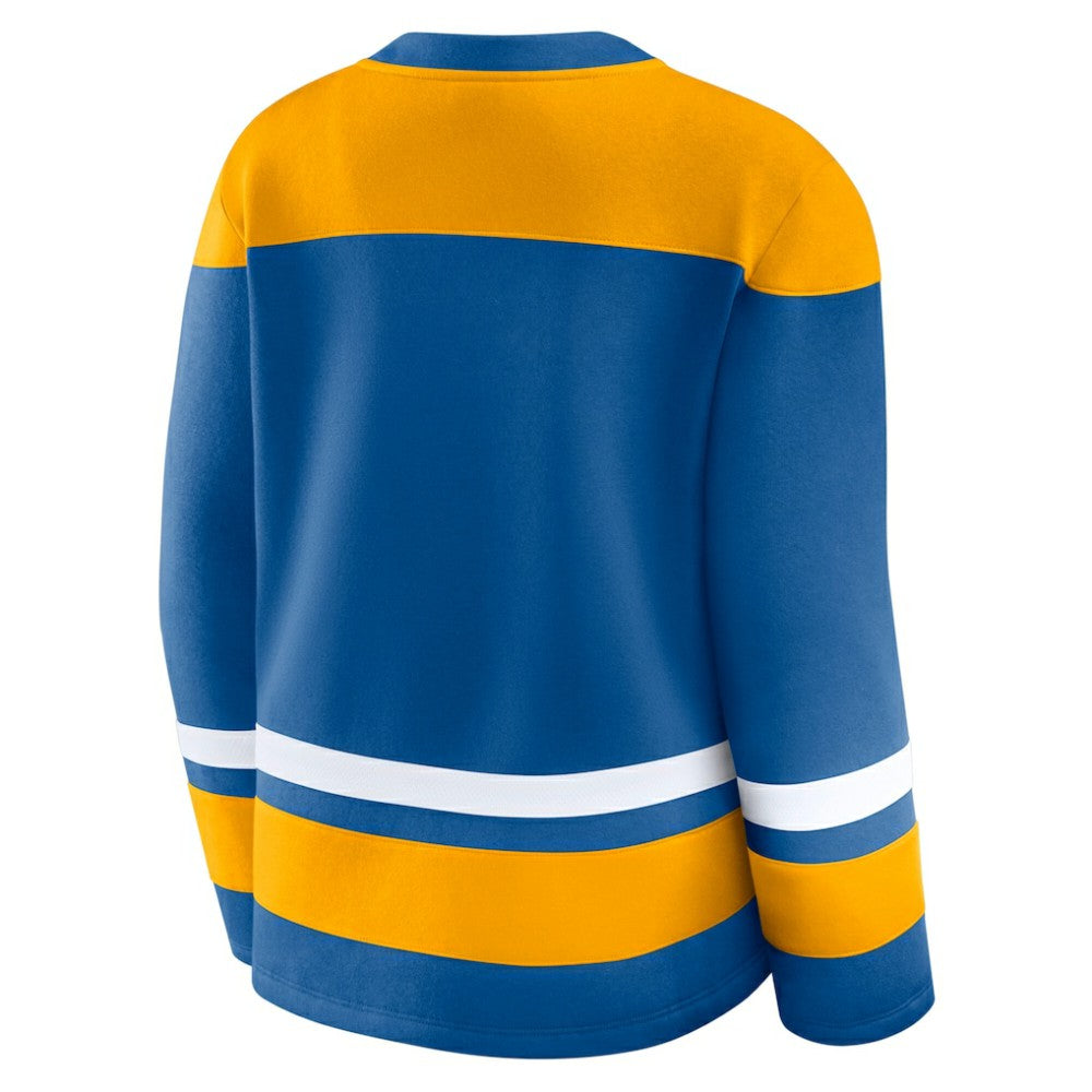 St. Louis Blues Fanatics Women's Icing Long Sleeve Lace Up Sweatshirt - Blue Sweatshirts