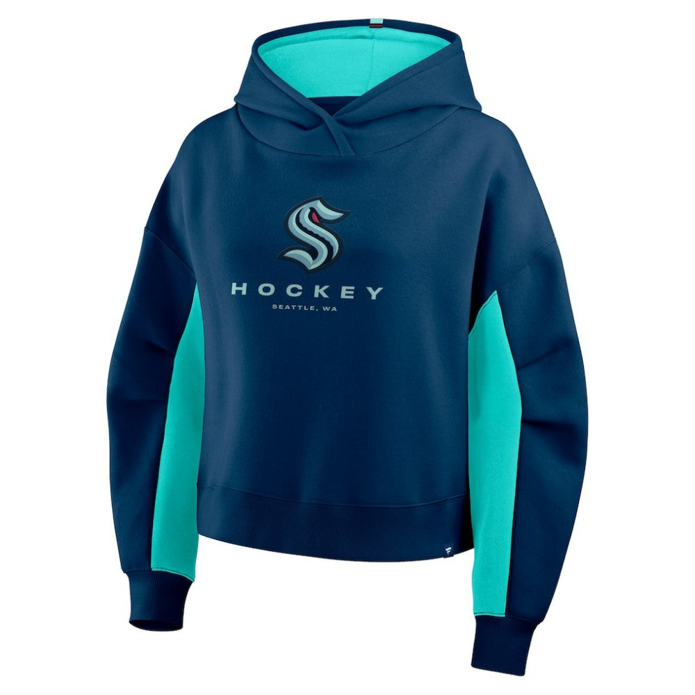 Seattle Kraken Fanatics Women's Back Check Boxy Hoodie - Navy Hoodies