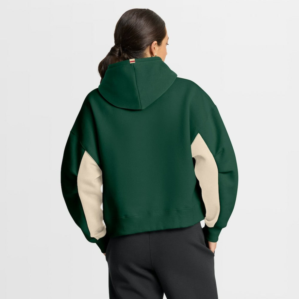 Minnesota Wild Fanatics Women's Back Check Boxy Hoodie - Green Hoodies