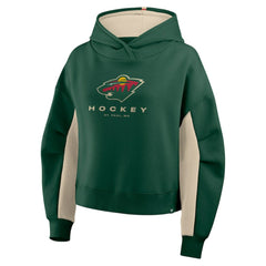 Minnesota Wild Fanatics Women's Back Check Boxy Hoodie - Green Hoodies