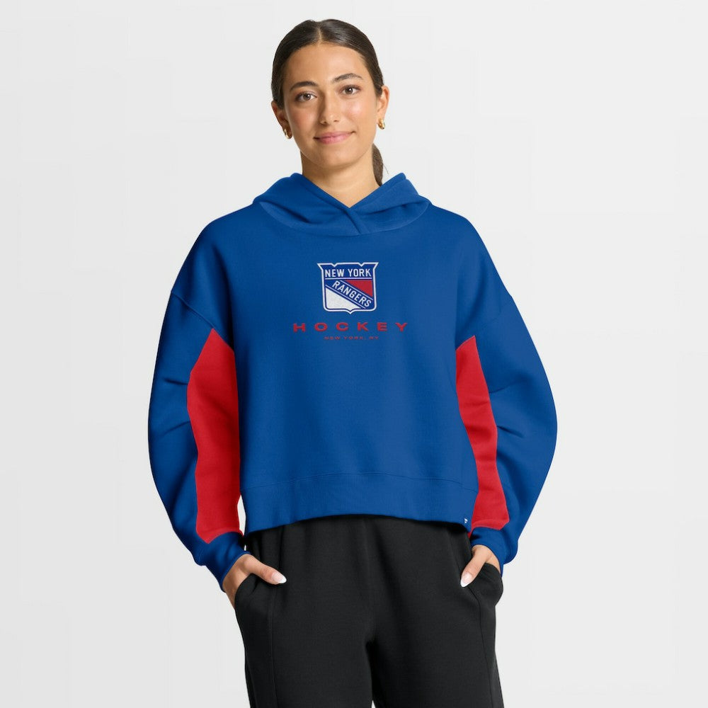 New York Rangers Fanatics Women's Back Check Boxy Hoodie - Blue Hoodies