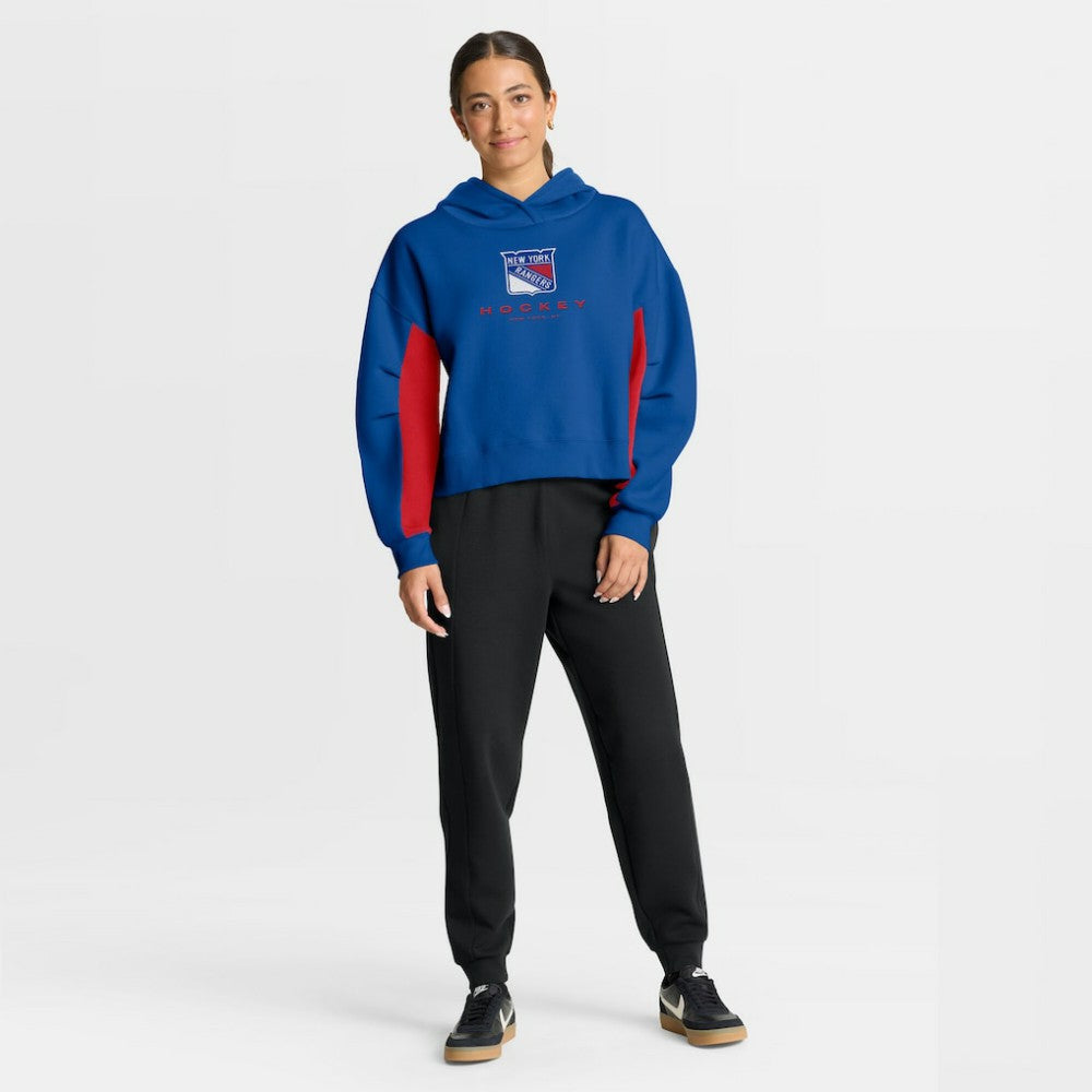 New York Rangers Fanatics Women's Back Check Boxy Hoodie - Blue Hoodies