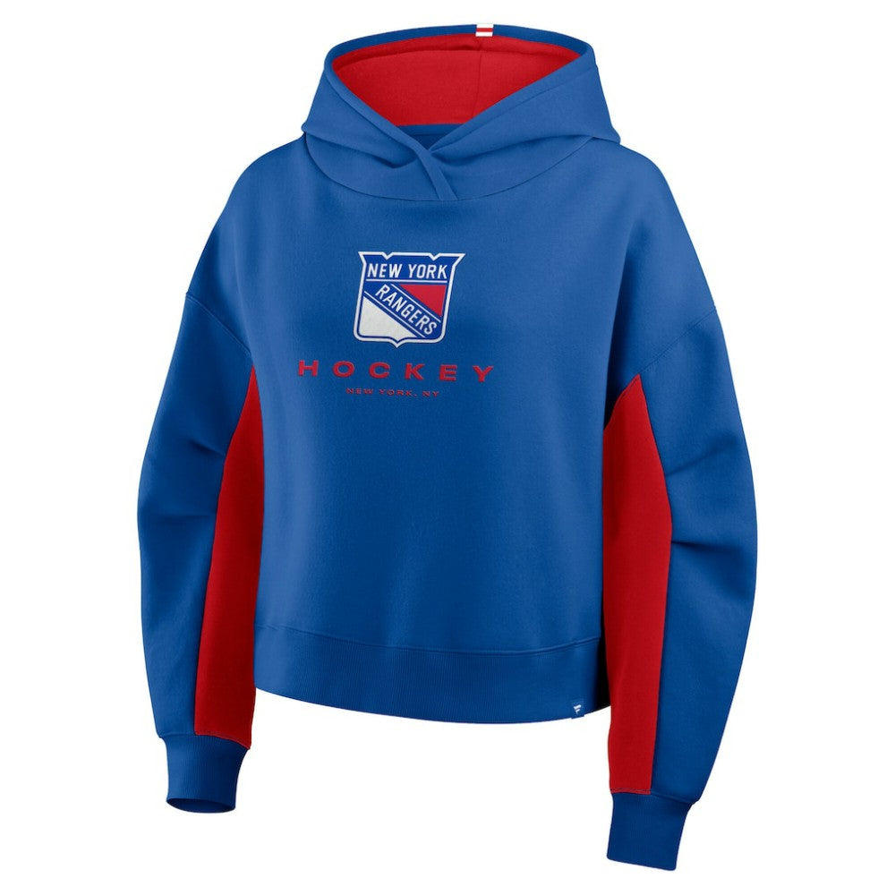 New York Rangers Fanatics Women's Back Check Boxy Hoodie - Blue Hoodies