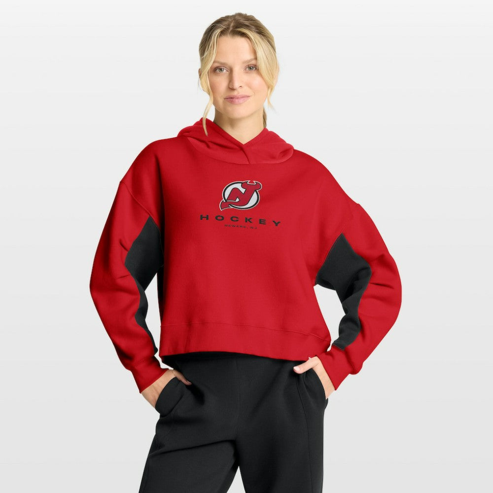 New Jersey Devils Fanatics Women's Back Check Boxy Hoodie - Red Jerseys
