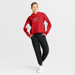 Detroit Red Wings Fanatics Women's Back Check Boxy Hoodie - Red Hoodies