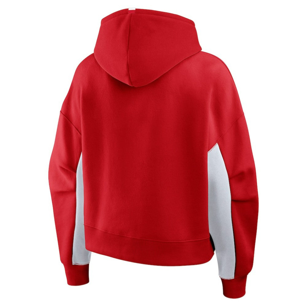 Detroit Red Wings Fanatics Women's Back Check Boxy Hoodie - Red Hoodies
