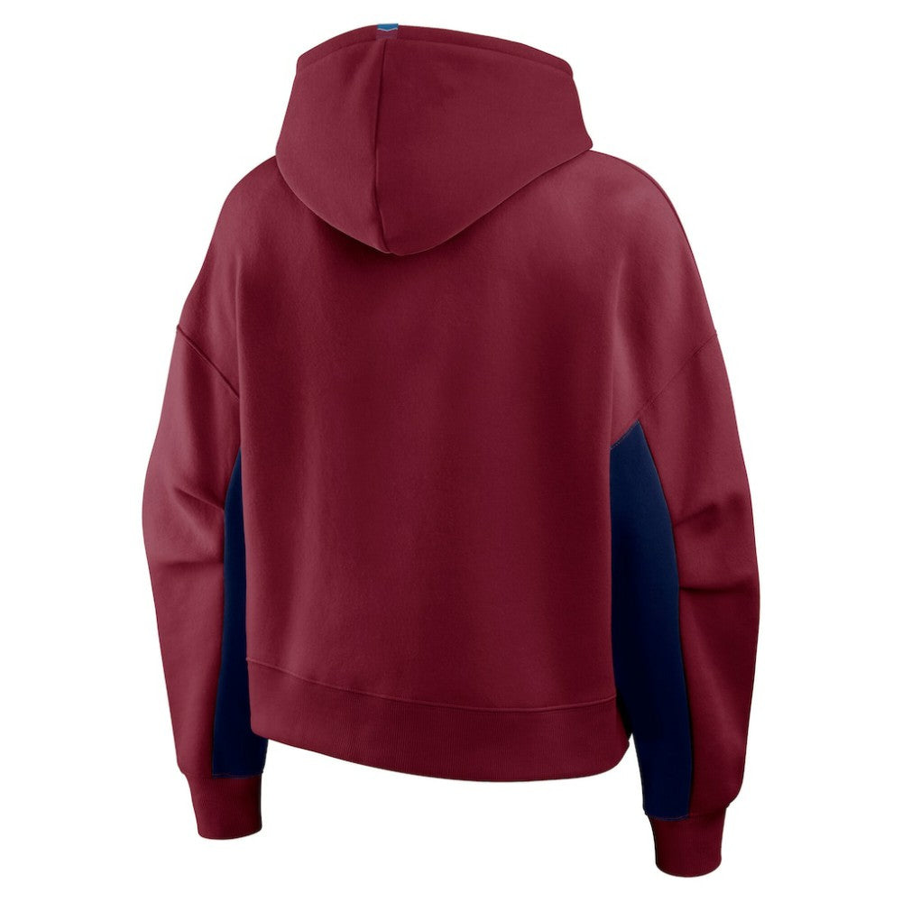 Colorado Avalanche Fanatics Women's Back Check Boxy Hoodie - Burgundy Hoodies