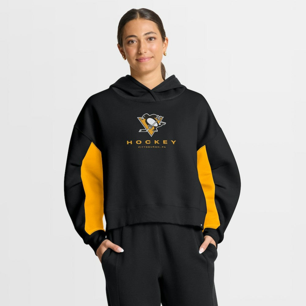 Pittsburgh Penguins Fanatics Women's Back Check Boxy Hoodie - Black Hoodies