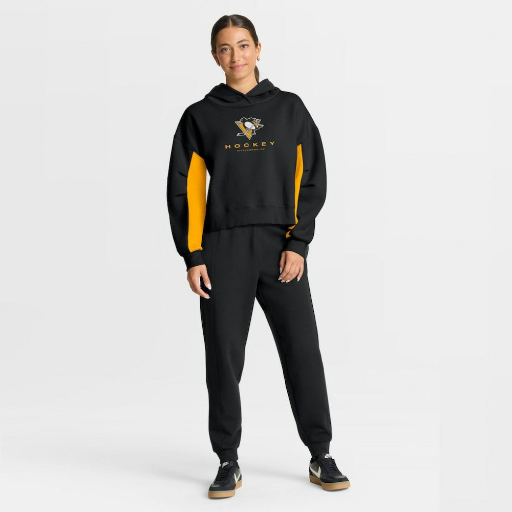 Pittsburgh Penguins Fanatics Women's Back Check Boxy Hoodie - Black Hoodies