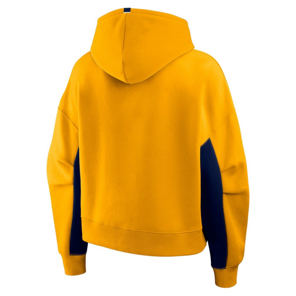 Nashville Predators Fanatics Women's Back Check Boxy Hoodie - Gold Hoodies