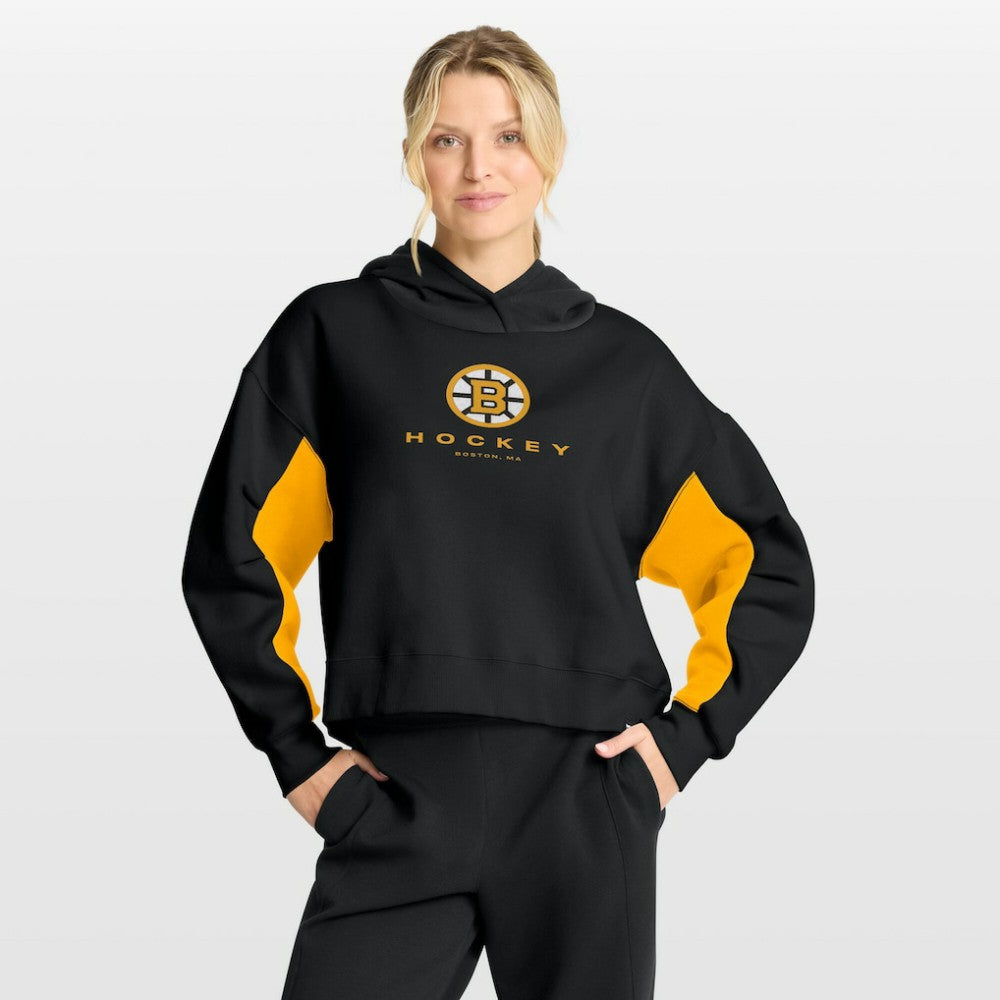 Boston Bruins Fanatics Women's Back Check Boxy Hoodie - Black Hoodies