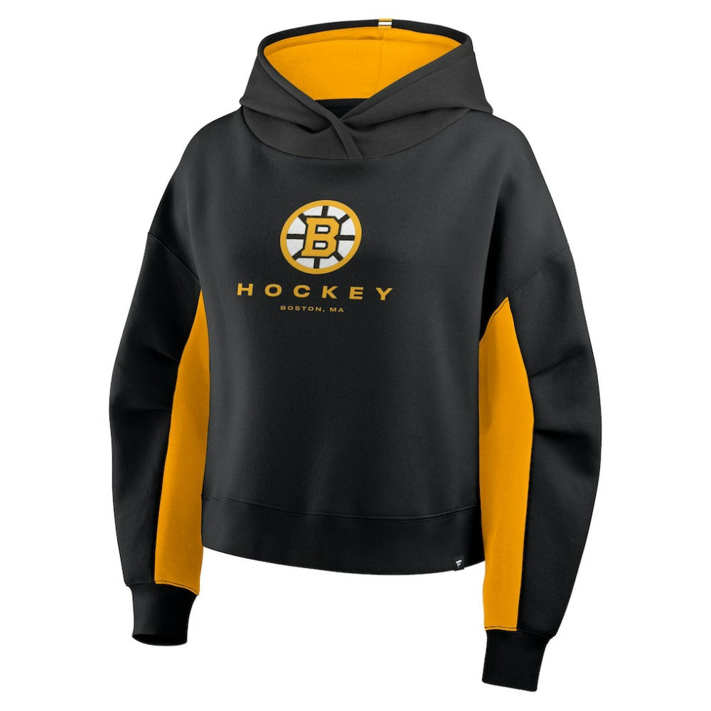 Boston Bruins Fanatics Women's Back Check Boxy Hoodie - Black Hoodies