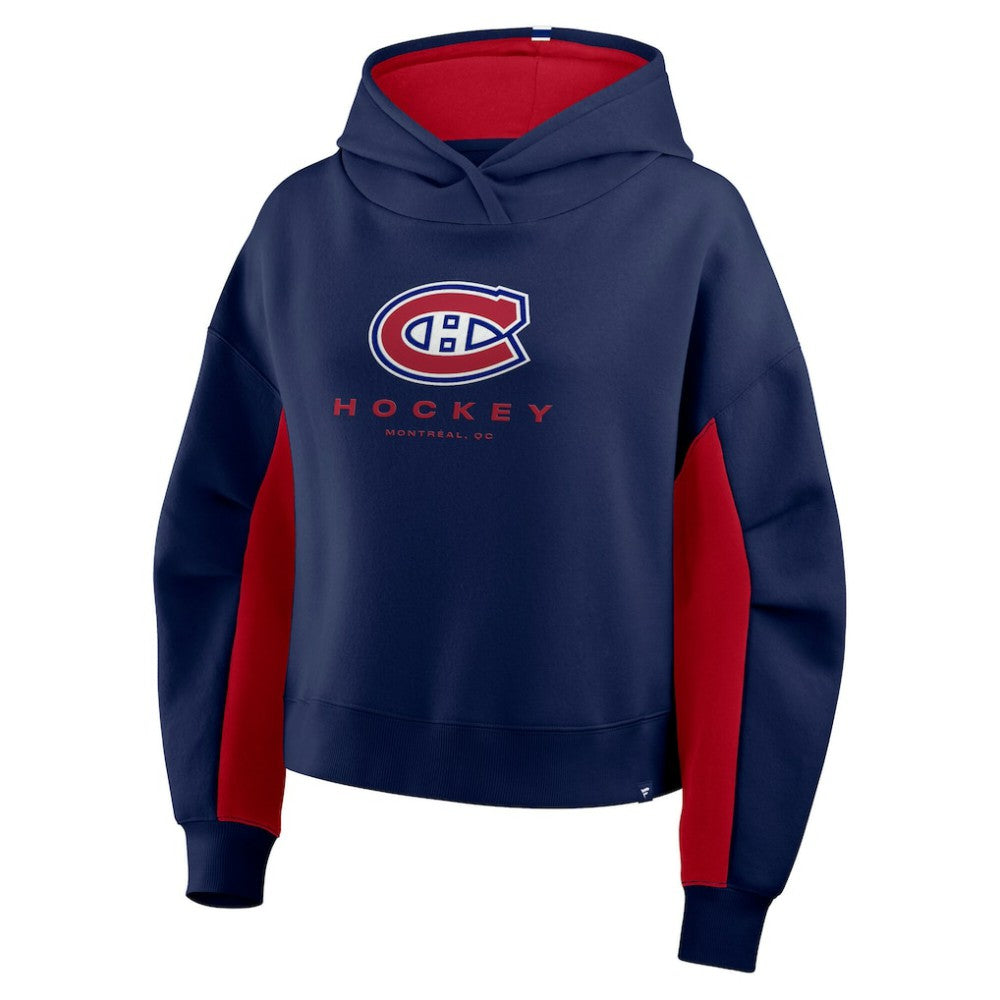 Montreal Canadiens Fanatics Women's Back Check Boxy Hoodie - Navy Hoodies